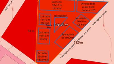 Teltplan til Kong Svend gruppe SL26